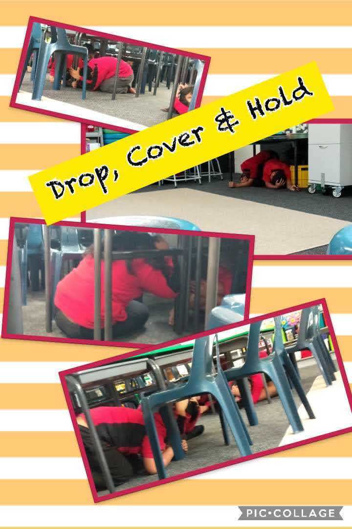 We did our well by Dropping under the tables, Covering our heads and holding on to a firm object